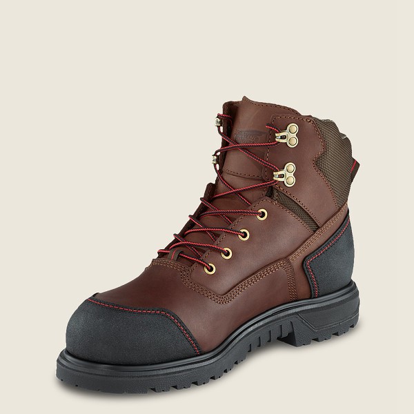 Work Støvler Herre - Red Wing Brnr Xp - 6-Inch Waterproof Soft Toe - Brune/Sort - BXFCYN-985